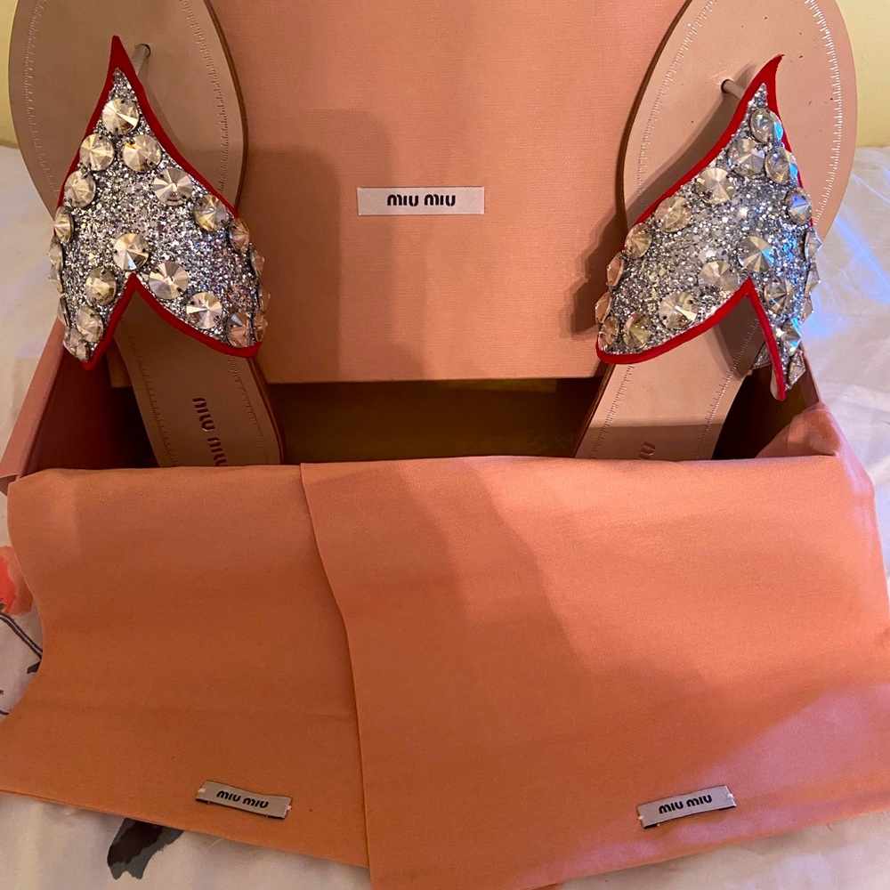 Miu Miu Glitter Camo Calzature Collection Sandals/Flip Flops! Great condition!